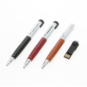 Z004 Pen Shape Leather USB Flash Drive